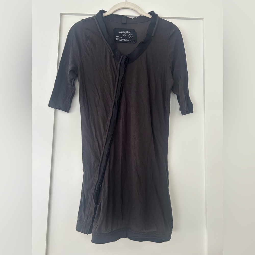 All Saints Black Tunic Tee